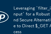 Leveraging `filter_input` for a Robust and Secure Alternative to Direct $_GET Access
